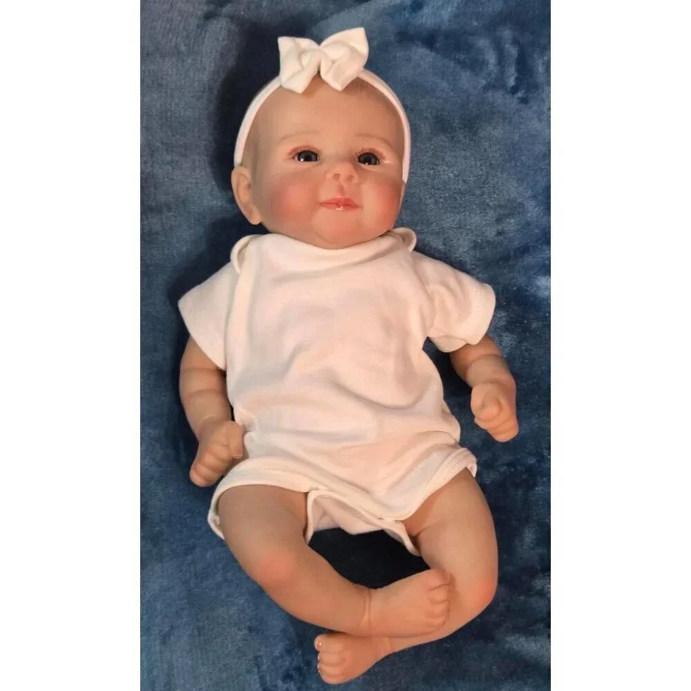 🆕18 Inch Lifelike Doll Soft Vinyl Realistic Baby Doll Girl Smiling Life Dolls